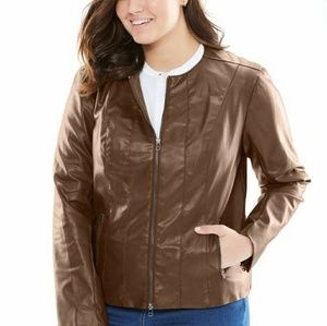 Woman Within Faux Leather Jacket Size 20